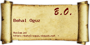 Behal Oguz névjegykártya