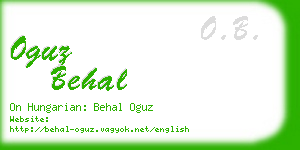 oguz behal business card